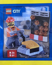 Construction Worker with Vibration Plate