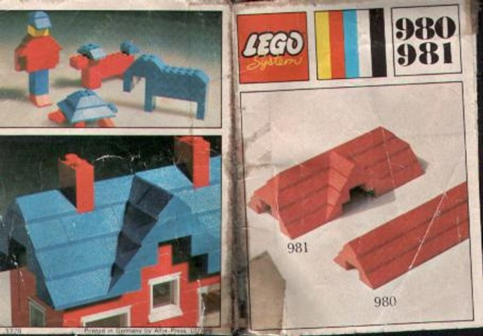34 sloping profile bricks, including profile peak bricks, Blue