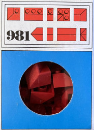 34 sloping profile bricks, including profile peak bricks, Red