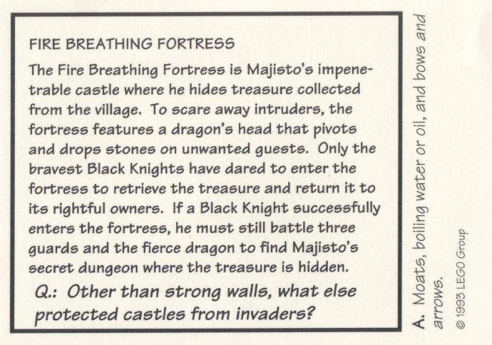 Card Fire Breathing Fortress - Lego Builders Club