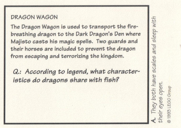 Card Dragon Wagon - Lego Builders Club