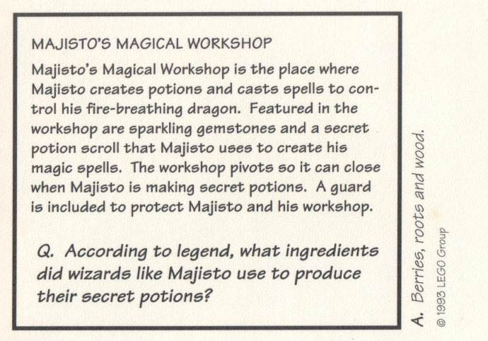 Card Majisto's Magic Workshop - Lego Builders Club