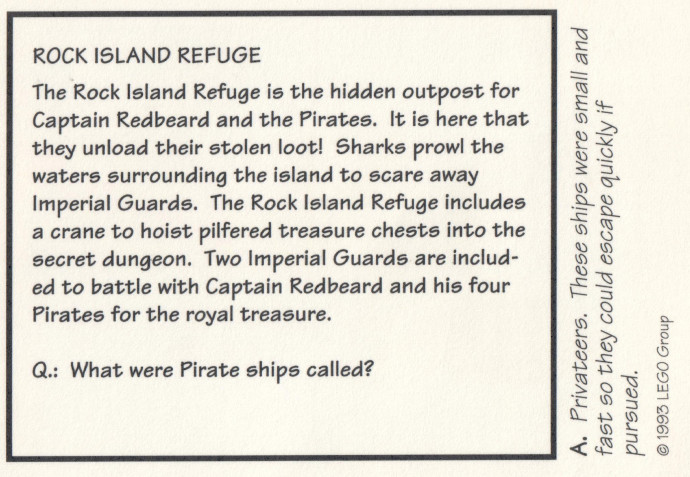 Card Rock Island Refuge - Lego Builders Club