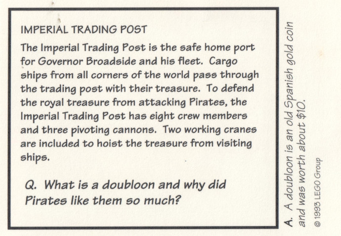 Card Imperial Trading Post - Lego Builders Club
