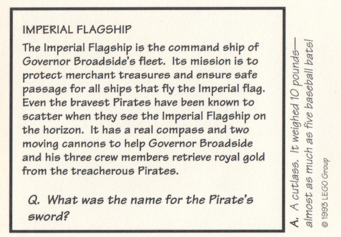 Card Imperial Flagship - Lego Builders Club