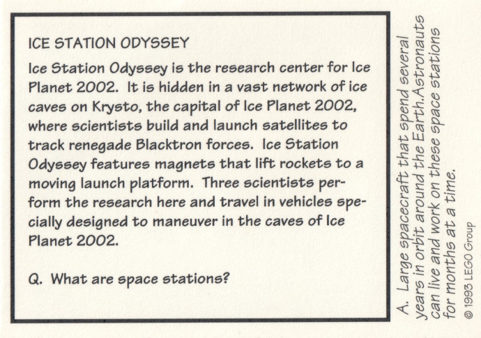 Card Ice Station Odyessy - Lego Builders Club