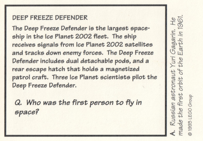 Card Deep Freeze Defender - Lego Builders Club