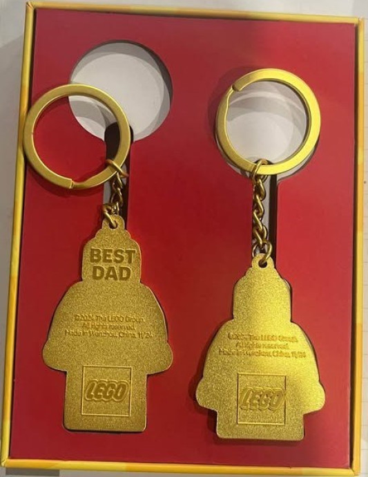 LEGO Dad & Child Gold Keychain