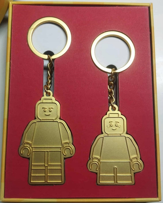 LEGO Dad & Child Gold Keychain