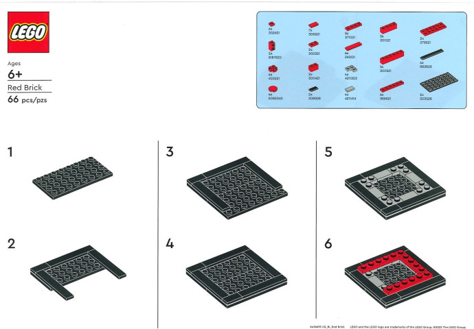 Buildable 2 x 2 Red Brick