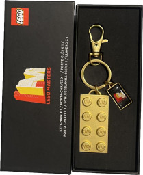 LEGO Masters 2x4 Gold Metal Key Chain